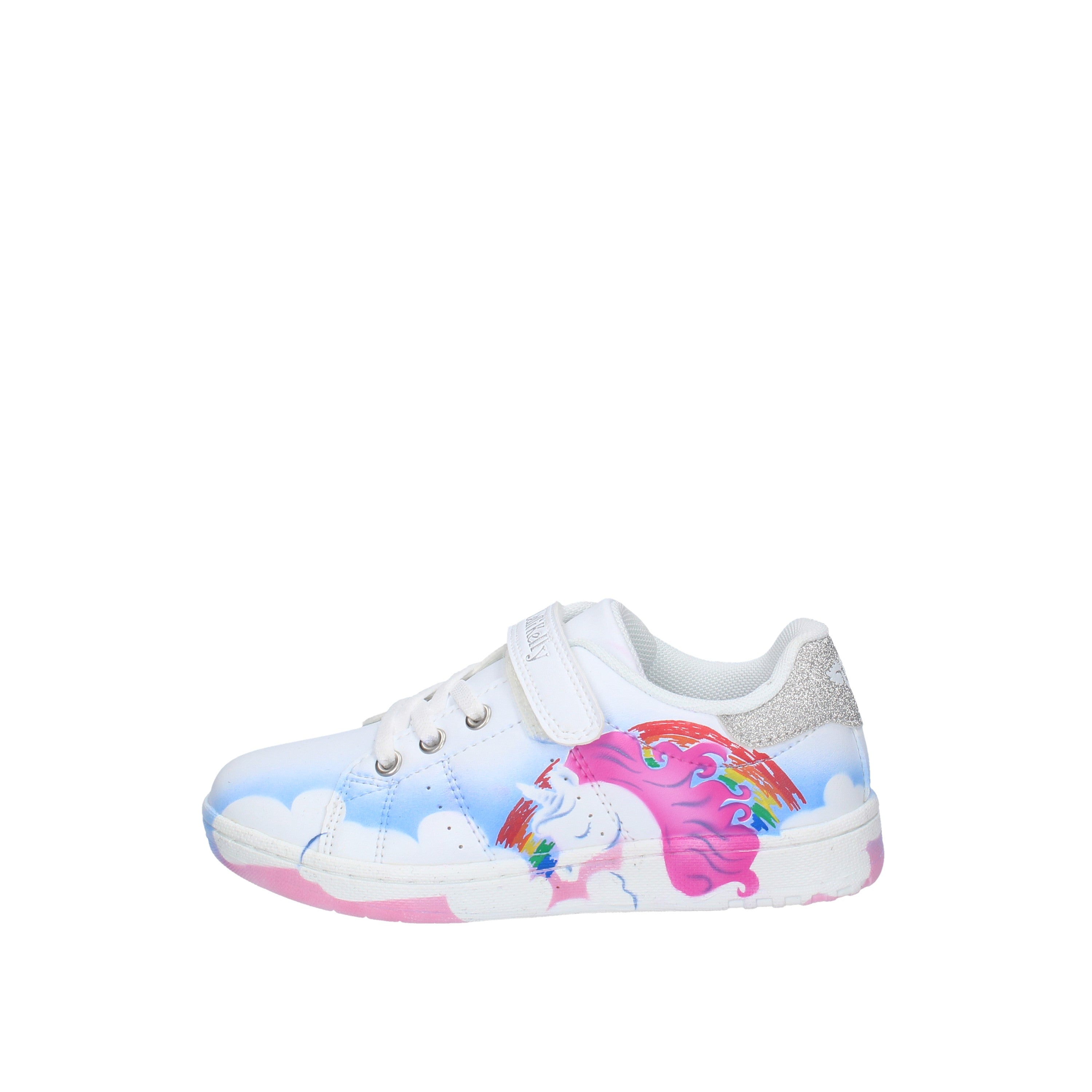 lelli kelly sneakers modello anna bianco multicolor con fantasia laterale lk 5898